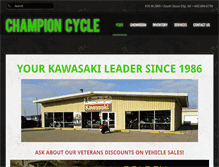 Tablet Screenshot of championcyclekawasaki.com